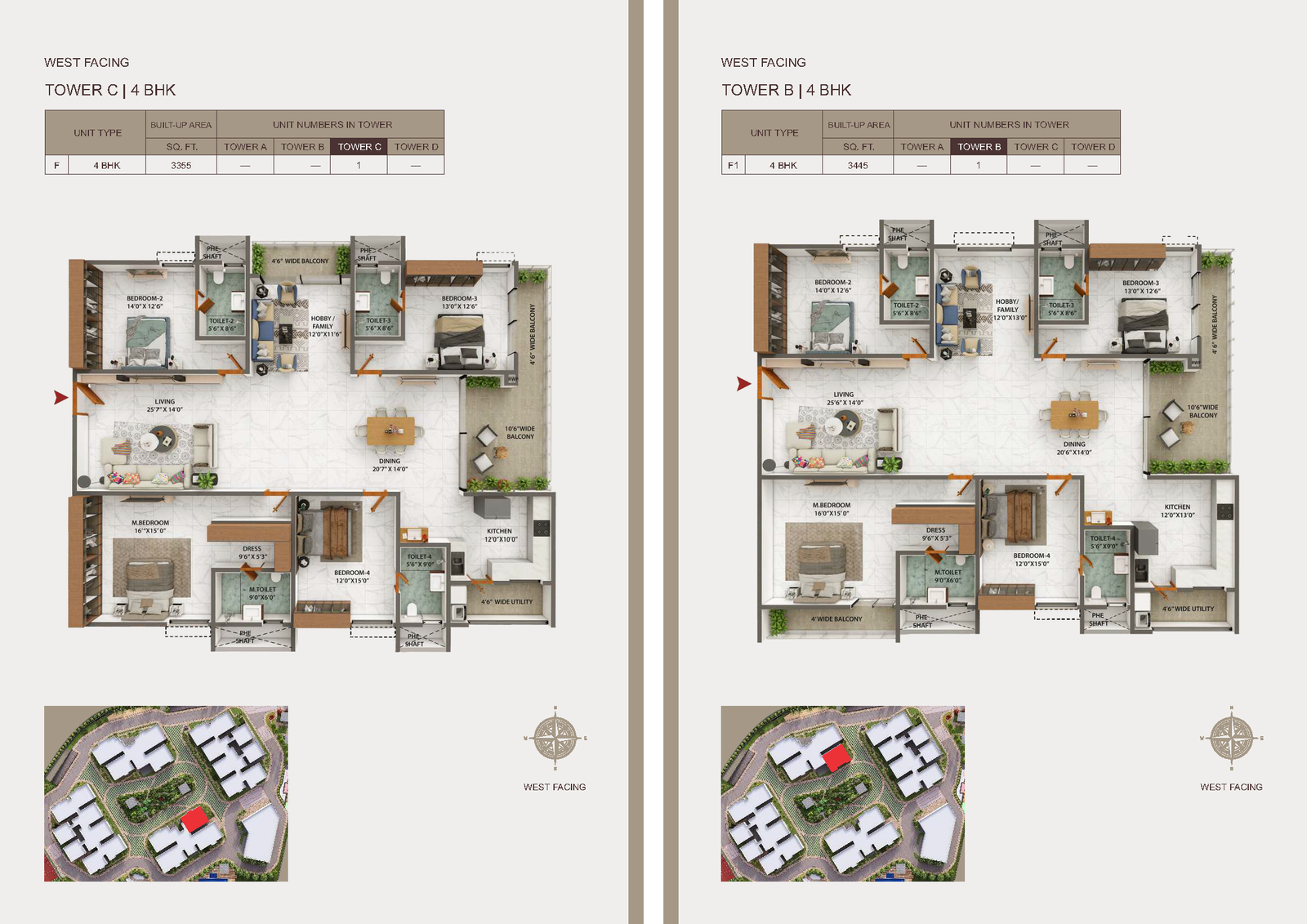 4 BHK plus study floor plan preview